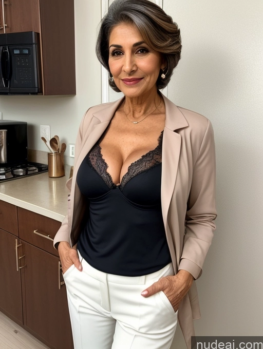 related ai porn images free for Milf Perfect Boobs Beautiful Perfect Body 70s Pixie Kitchen Bra Casual Jacket Professor Stylish Suit Cleavage Detailed Sexy Face Arabic