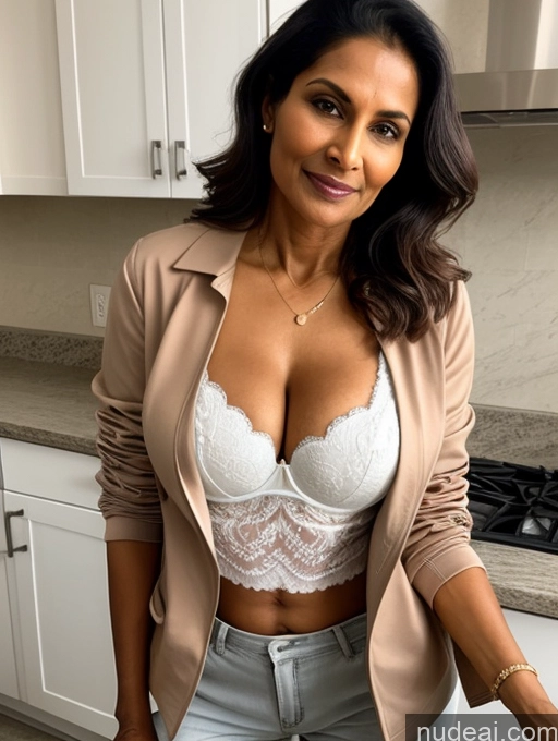 related ai porn images free for Milf Perfect Boobs Beautiful Perfect Body 70s Kitchen Bra Casual Jacket Professor Stylish Suit Cleavage Detailed Sexy Face Dark Skin Indian