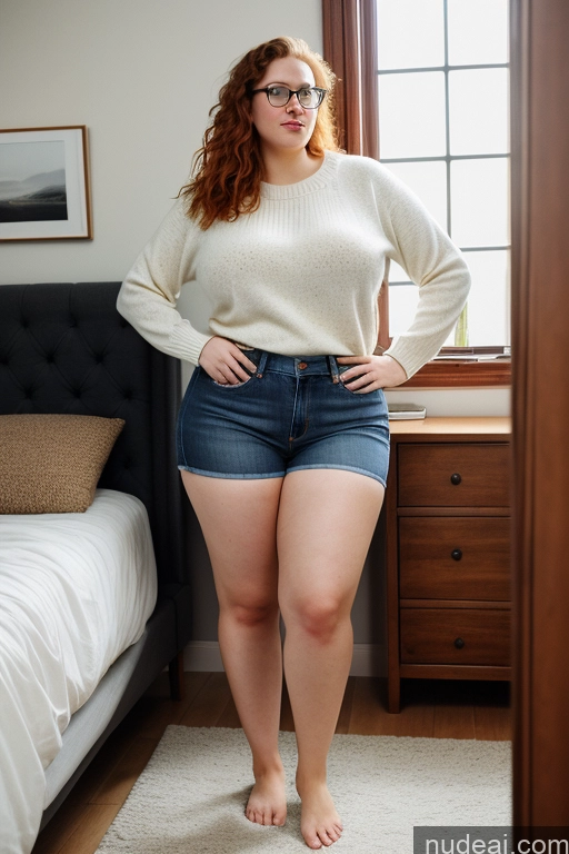 related ai porn images free for Huge Boobs Big Ass Chubby Short Fairer Skin Thick Glasses 18 Ginger Irish Bedroom Casual Jeans Sweater Messy Woman