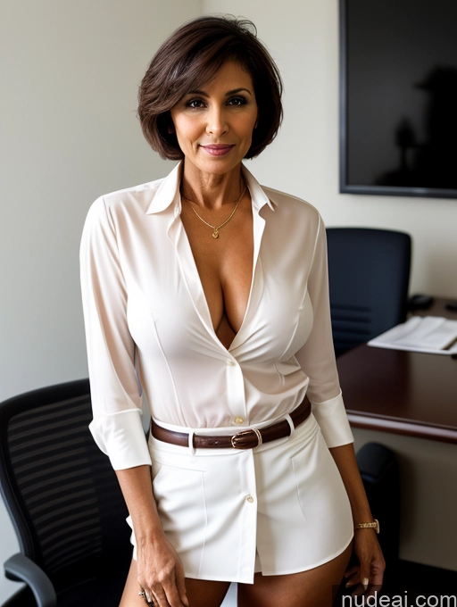 related ai porn images free for Milf Perfect Boobs Beautiful Perfect Body Pubic Hair Dark Skin Arabic Office Nude Blouse Casual Professor Shirt Stylish Suit Cleavage Partially Nude Dark Lighting Detailed 60s Short Hair