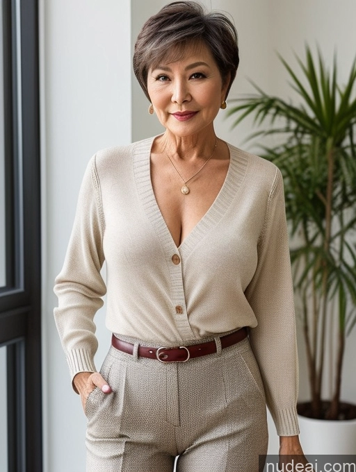 related ai porn images free for Milf Perfect Boobs Perfect Body Beautiful 70s Sexy Face Short Hair Chinese Suit Professor Stylish Blouse Shirt Casual Sweater Detailed Partially Nude