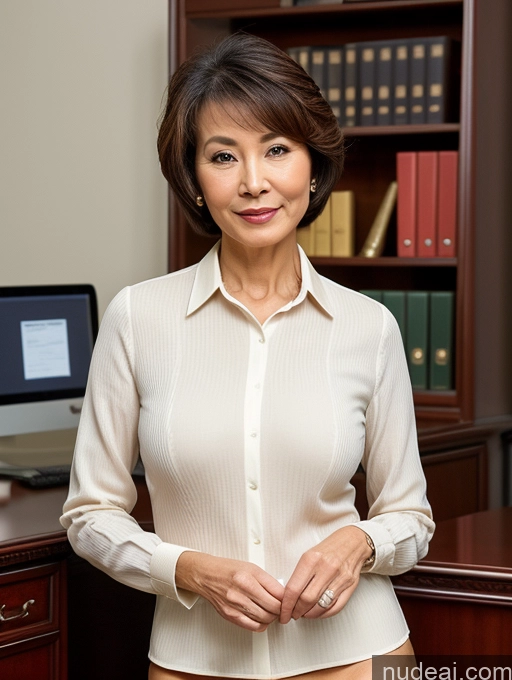 related ai porn images free for Milf Perfect Boobs Perfect Body Beautiful 70s Sexy Face Short Hair Chinese Suit Professor Stylish Blouse Shirt Casual Sweater Detailed Partially Nude Office