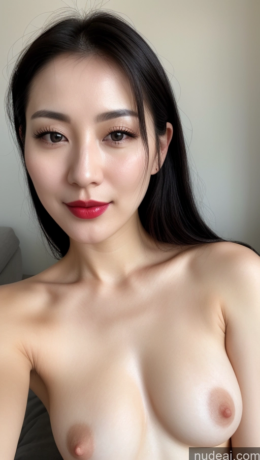 related ai porn images free for Woman One Small Tits Beautiful Lipstick Fairer Skin Black Hair Slicked Close-up View 30s Korean Detailed