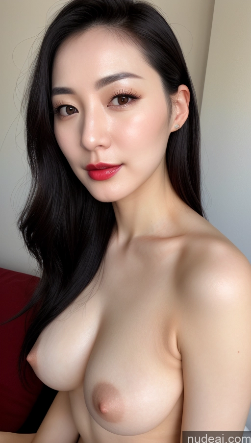 related ai porn images free for Woman One Small Tits Beautiful Lipstick Fairer Skin Black Hair Slicked Close-up View 30s Korean Detailed