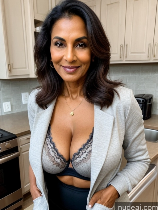 related ai porn images free for Milf Perfect Boobs Beautiful Perfect Body Dark Skin 70s Indian Kitchen Bra Casual Jacket Professor Stylish Suit Cleavage Detailed Sexy Face