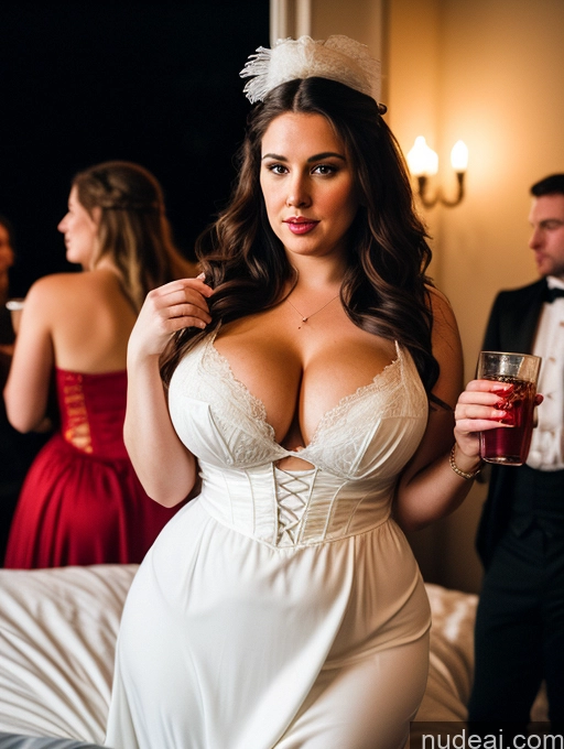 related ai porn images free for Busty Big Ass Chubby Big Hips Fairer Skin 30s Brunette Messy White Film Photo Dark Lighting Detailed Cleavage Woman Party Victorian Dress