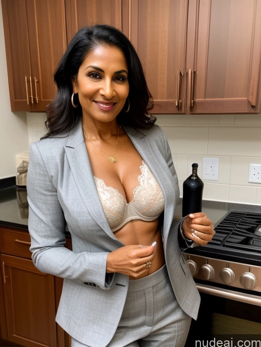 related ai porn images free for Milf Perfect Boobs Beautiful Perfect Body Dark Skin 60s Indian Kitchen Bra Casual Jacket Professor Stylish Suit Cleavage Detailed Sexy Face