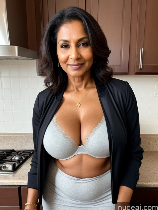 related ai porn images free for Milf Perfect Boobs Beautiful Perfect Body Dark Skin 70s Indian Kitchen Bra Casual Jacket Professor Stylish Suit Cleavage Detailed Sexy Face