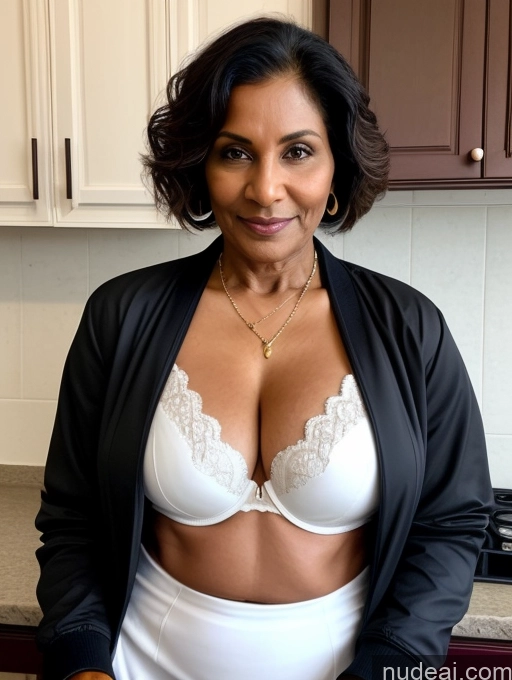 related ai porn images free for Milf Perfect Boobs Beautiful Perfect Body Dark Skin Indian Kitchen Bra Casual Jacket Professor Stylish Suit Cleavage Detailed Sexy Face 70s