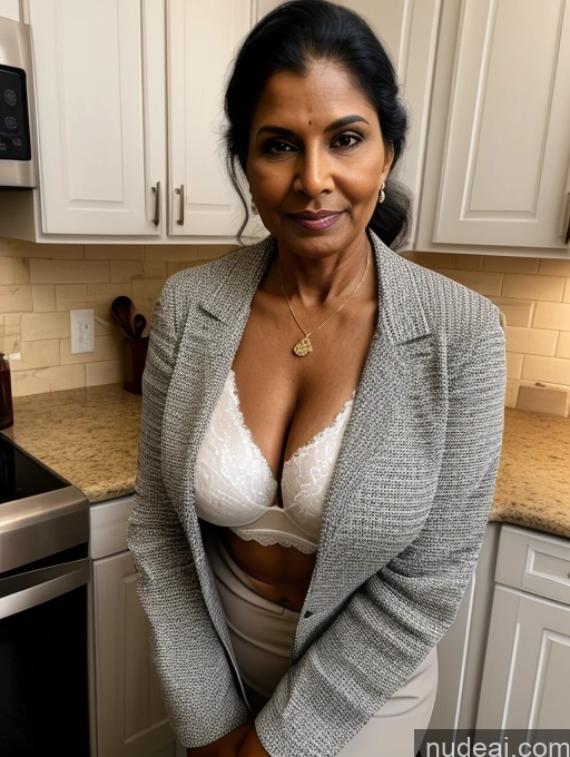 related ai porn images free for Milf Perfect Boobs Beautiful Perfect Body Dark Skin 70s Indian Kitchen Bra Casual Jacket Professor Stylish Suit Cleavage Detailed Sexy Face