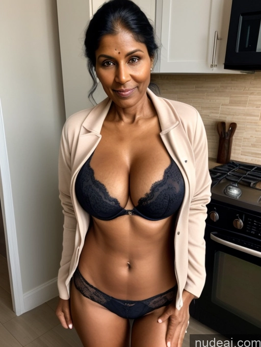 related ai porn images free for Milf Perfect Boobs Beautiful Perfect Body Dark Skin Indian Kitchen Bra Casual Jacket Professor Stylish Suit Cleavage Detailed Sexy Face 70s Topless