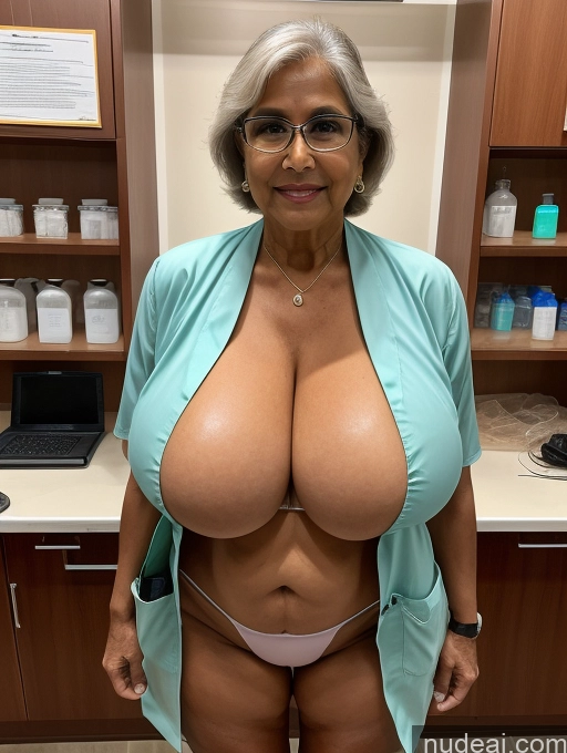 related ai porn images free for One Busty Huge Boobs Tanned Skin 70s Indian Front View Microkini Thong Lab Coat Professor