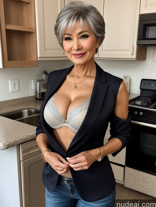 related ai porn images free for Milf Perfect Boobs Beautiful Perfect Body 70s Pixie Chinese Kitchen Bra Casual Jacket Professor Stylish Suit Cleavage Detailed Sexy Face