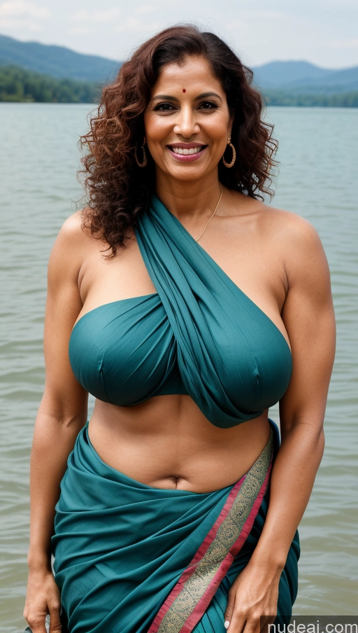 related ai porn images free for Milf Busty Huge Boobs Beautiful Tattoos Muscular Big Ass Abs Thick Big Hips Tall Dark Skin 60s Sexy Face Happy Ginger Curly Hair Close-up View T-pose Indian Sari Lake