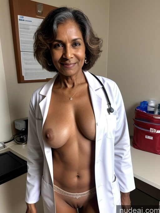 related ai porn images free for Milf Perfect Body Perfect Boobs Pubic Hair Beautiful Dark Skin 70s Sexy Face Indian Doctor Lab Coat Detailed Partially Nude Nude