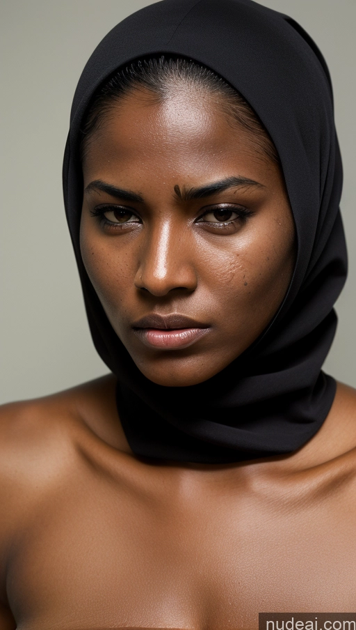 ai nude image of arafed woman with a black head scarf and a black top pics of Dark Skin Oiled Body 18 Indian Skin Detail (beta) Detailed Several Niqab Skinny Small Tits Short Angry Serious Simple Thick Small Ass