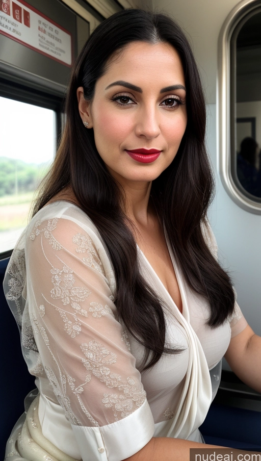 related ai porn images free for Woman One Small Tits Lipstick Fairer Skin Black Hair Close-up View Detailed Slicked Skin Detail (beta) Beautiful Train White 40s Blouse Sari Cleavage