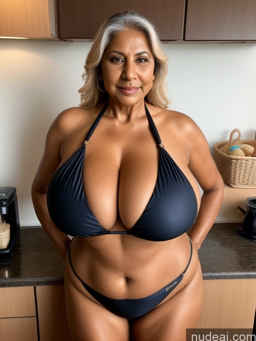 related ai porn images free for One Busty Huge Boobs Tanned Skin Front View Microkini Thong Indian 70s Waitress