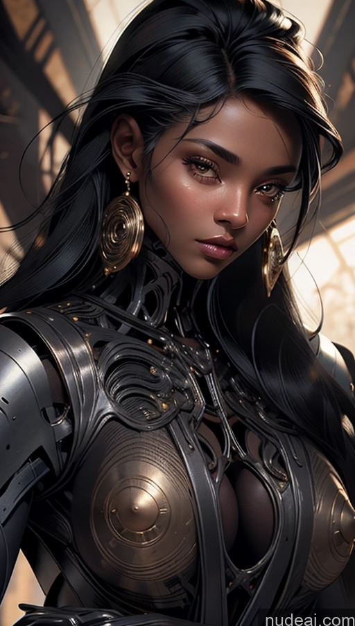 ai nude image of arafed woman in armor with a sword and a helmet pics of Busty Perfect Boobs Pubic Hair Tanned Skin African Close-up View Phoenixdress Stockings Futuristicbot V2