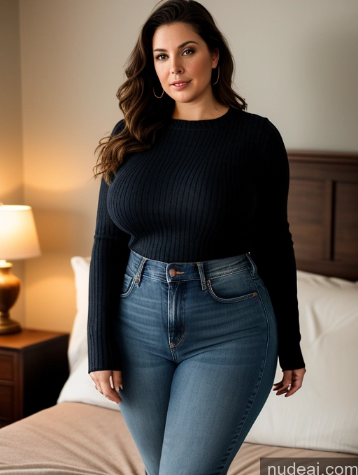 related ai porn images free for Busty Big Ass Chubby Big Hips Fairer Skin 30s Brunette Messy White Film Photo Cleavage Detailed Woman Jeans Sweater Bedroom Dark Lighting