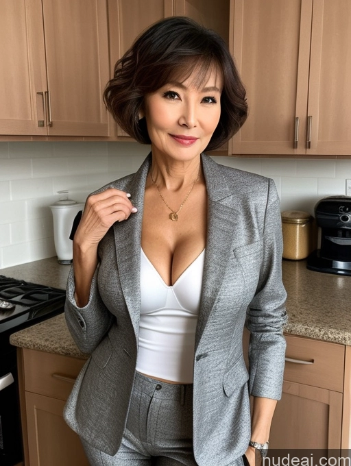 related ai porn images free for Milf Perfect Boobs Beautiful Perfect Body 70s Pixie Chinese Kitchen Bra Casual Jacket Professor Stylish Suit Cleavage Detailed Sexy Face