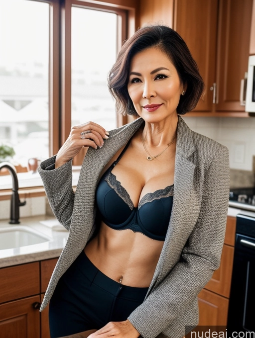 related ai porn images free for Milf Perfect Boobs Beautiful Perfect Body 70s Pixie Chinese Kitchen Bra Casual Jacket Professor Stylish Suit Cleavage Detailed Sexy Face