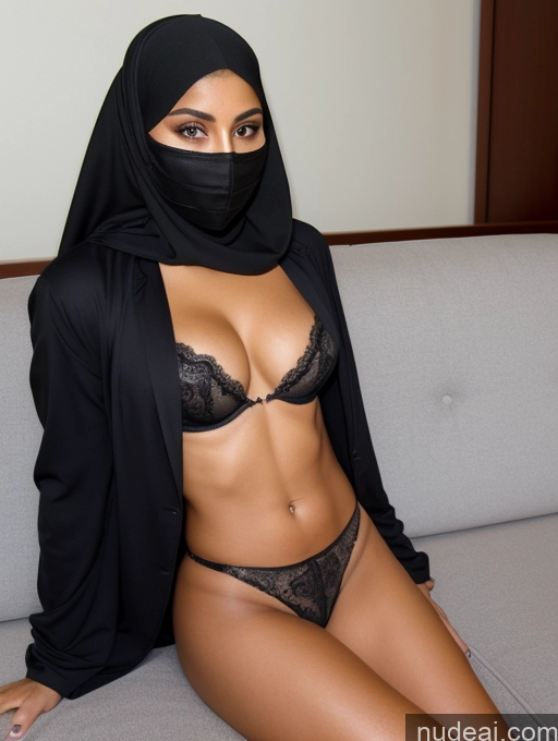 related ai porn images free for Milf Two Perfect Boobs Beautiful Thick Perfect Body Dark Skin Arabic Bra Jacket Niqab Professor Stylish Suit Partially Nude Detailed Sexy Face Couch Nude