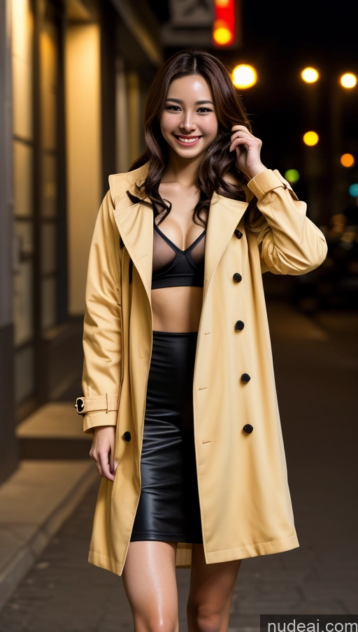 ai nude image of araffe woman in a black skirt and a yellow trench coat pics of Detailed Dynamic View Trench Coat Cosplay Street Happy Sexy Face Legspread Pubic Hair 18 Italian Beautiful Naked Hoodie 裸体卫衣 Stockings Skinny Dark Lighting Perfect Body Athlete Small Tits Short Girl Long Hair