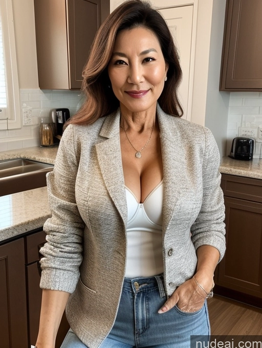 related ai porn images free for Milf Perfect Boobs Beautiful Perfect Body 70s Kitchen Bra Casual Jacket Professor Stylish Suit Sweater Cleavage Detailed Sexy Face Korean