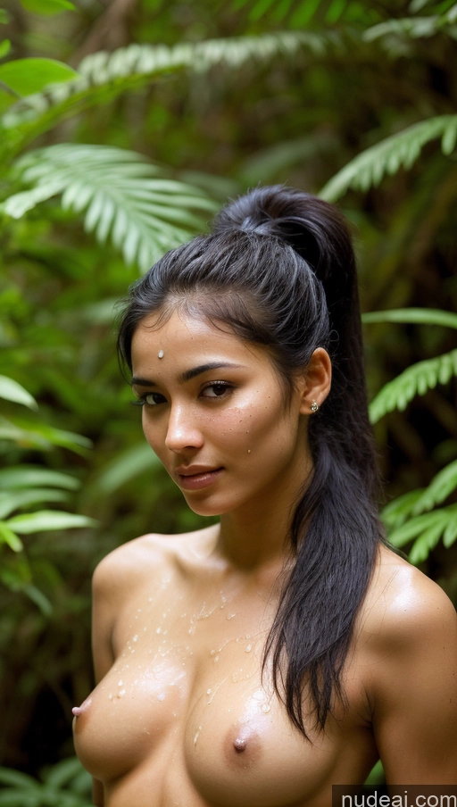 ai nude image of arafed asian woman with wet clothes standing in the woods pics of Woman Beautiful 18 Seductive Indian Skin Detail (beta) Front View Nude Detailed Cumshot Jungle Small Tits Short Sexy Face Black Hair Ponytail