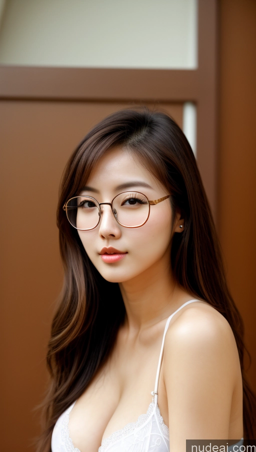 related ai porn images free for Model Small Tits Beautiful Glasses Perfect Body 20s Detailed Sexy Face One Thin Round Glasses Korean Cowgirl Outfit