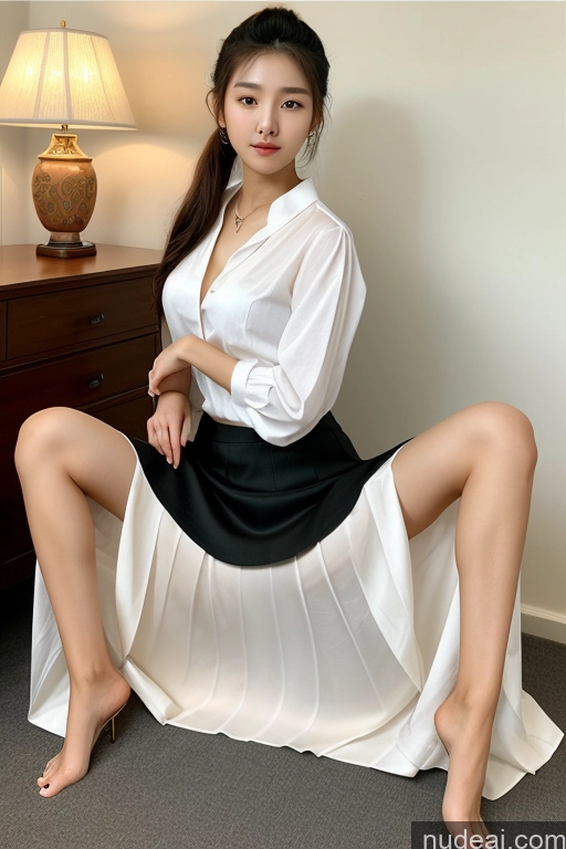 related ai porn images free for Model Small Tits Beautiful Perfect Body 18 Ponytail Korean Blouse Long Skirt