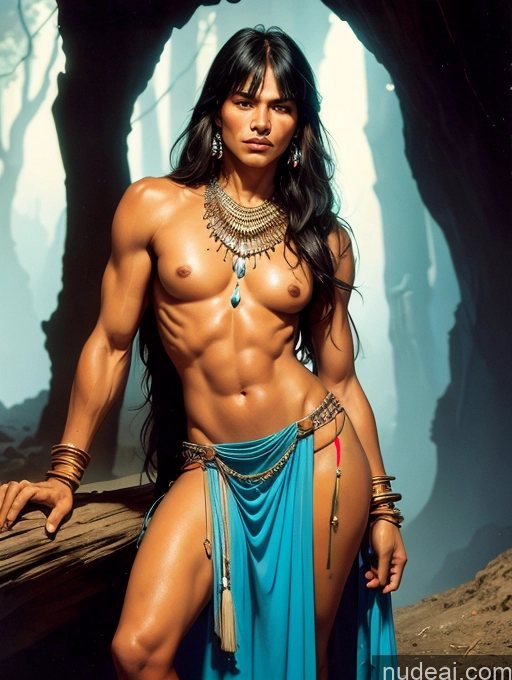 related ai porn images free for Tanned Skin Sad Seductive Bangs Native American Cave Long Skirt Tribal Jewelry Alternative GZCfinal Art By Boris Vallejo Boris Vallejo Art Style Fr4z3tt4