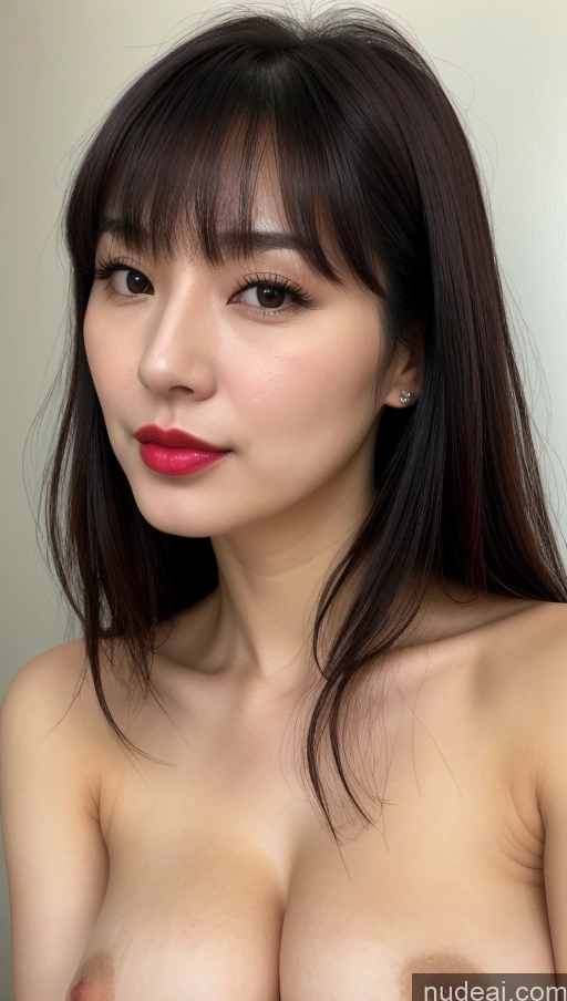 related ai porn images free for Woman One Small Tits Perfect Boobs Beautiful Lipstick Fairer Skin 30s Black Hair Close-up View Detailed Bangs Korean