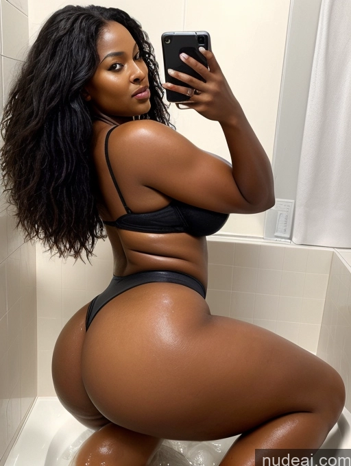 related ai porn images free for Woman One Huge Boobs Big Ass Chubby 30s Seductive Sexy Face Black Hair Long Hair African Mirror Selfie Jungle Close-up View Bathing Tribal Transparent