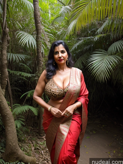 related ai porn images free for Milf Huge Boobs Lipstick 60s Black Hair Indian Sari Cleavage Front View Jungle One