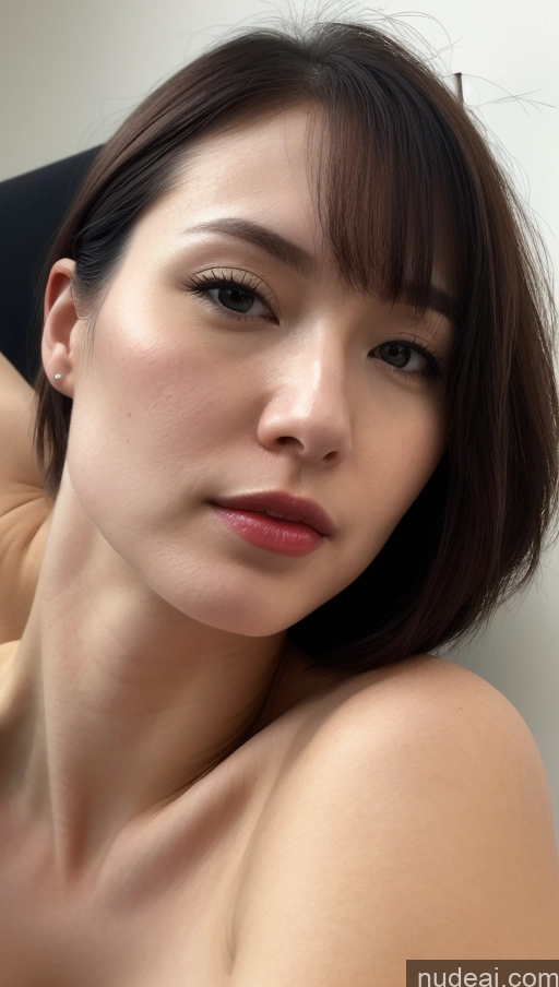 related ai porn images free for Woman One 30s Black Hair Skin Detail (beta) Fairer Skin Beautiful Close-up View Huge Boobs Lipstick Japanese Bobcut Simple