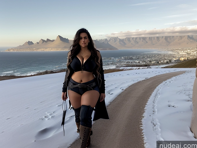 related ai porn images free for Superheroine One Busty Perfect Boobs Big Ass Thick Chubby Abs Long Legs Tanned Skin Hourglass 40s Seductive Sexy Face Long Hair Cape Town Front View Bomber Boots Crop Top Jeans Black Hair Arabic