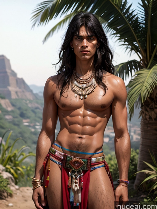 Tribal Native American Tanned Skin Fr4z3tt4 Art By Boris Vallejo Boris Vallejo Art Style Bangs Jewelry Serious Sad Thong Long Skirt Mexico City