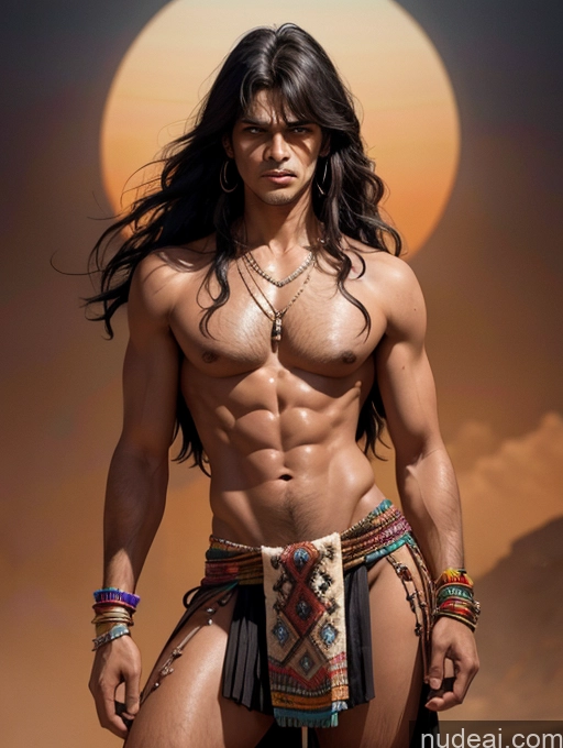 Tribal Native American Tanned Skin Fr4z3tt4 Art By Boris Vallejo Boris Vallejo Art Style Bangs Jewelry Serious Sad Thong Long Skirt Mexico City Model