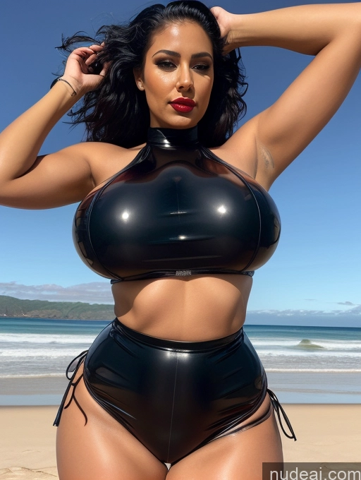 related ai porn images free for Woman Big Ass Tanned Skin Busty Lipstick Tattoos 30s Seductive Sexy Face Black Hair Slicked Latina Mirror Selfie Beach Front View Thong Microkini Lingerie Latex Crop Top Fishnet Jewelry Bright Lighting Huge Boobs Big Hips