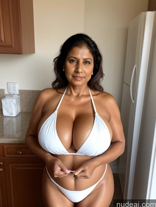 related ai porn images free for Milf One Busty Huge Boobs Tanned Skin 60s Indian Front View Maid Microkini Thong