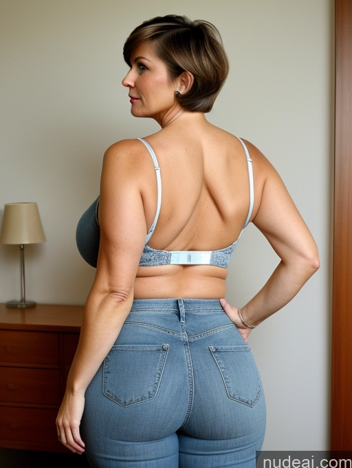 related ai porn images free for Milf One Big Ass Big Hips 40s Brunette Detailed Short Hair Back View 90s Huge Boobs Thick