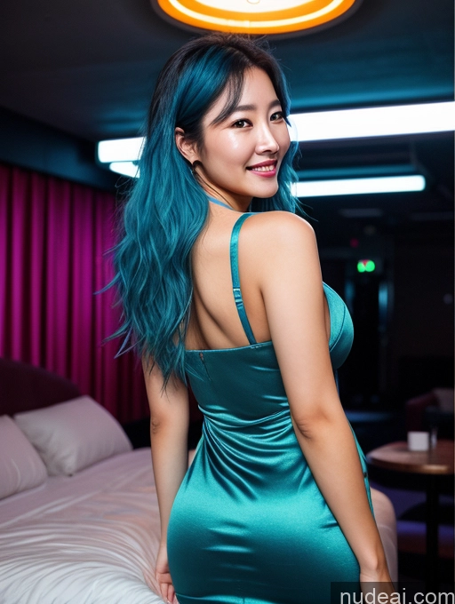 related ai porn images free for Woman Busty Perfect Boobs Big Ass Perfect Body 20s Blue Hair Messy Korean Cleavage Dark Lighting Beautiful Laughing Happy Two Club Back View Working Out Dress