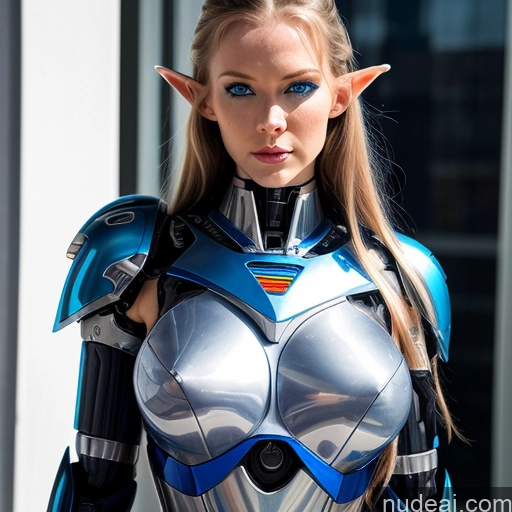 ai nude image of there is a woman in a futuristic suit posing for a picture pics of Science Fiction Style Dream Mecha Girl Deep Blue Eyes Cyborg 30s