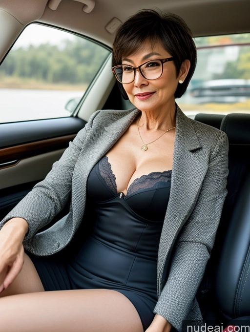 related ai porn images free for Milf Perfect Boobs Beautiful Glasses Perfect Body Short Hair 70s Chinese Car Bra Jacket Professor Stylish Suit Cleavage Detailed Sexy Face