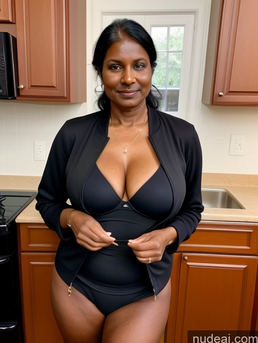 related ai porn images free for Milf Two Perfect Boobs Perfect Body Dark Skin 70s Indian Kitchen Bra Jacket Jeans Professor Secretary Cleavage Partially Nude Detailed