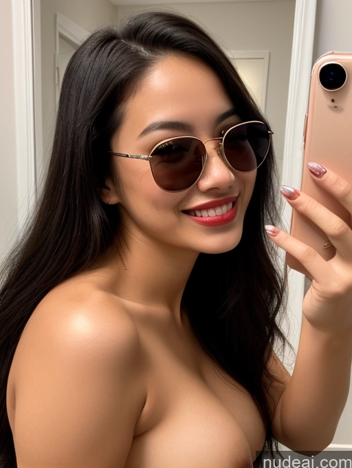 ai nude image of araffed woman with long black hair and sunglasses taking a selfie pics of Woman Beautiful Black Hair Nude 18 Two Perfect Boobs Sunglasses Lipstick Long Legs Happy Long Hair Asian Mirror Selfie Moon Close-up View