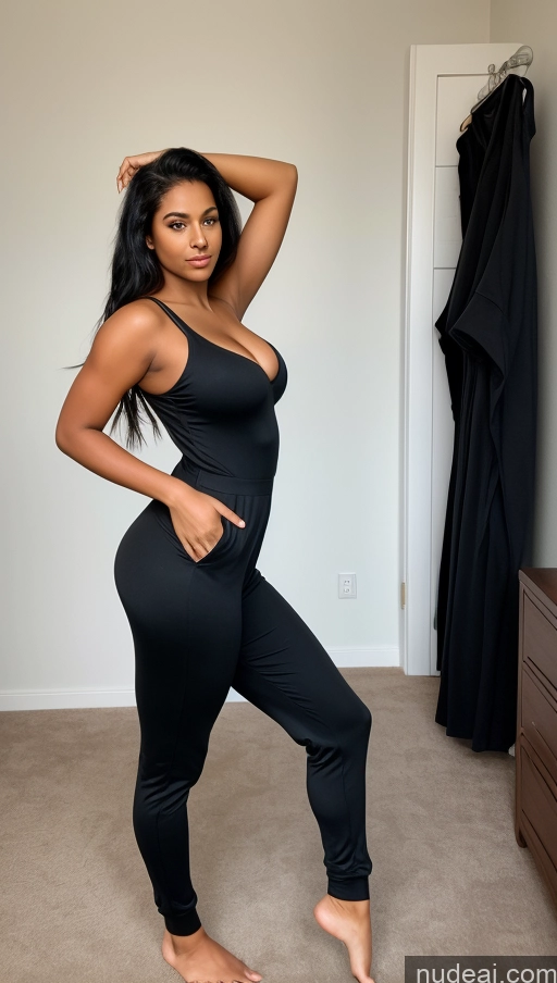 related ai porn images free for Big Ass Perfect Body 18 Busty Sexy Face Front View T-pose Jumpsuit Bedroom Thick Black Hair