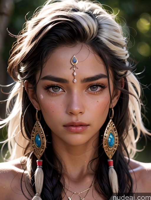 related ai porn images free for Model Beautiful 20s Skin Detail (beta) Close-up View Bright Lighting Detailed Native American Tanned Skin Tribal Jewelry Sad